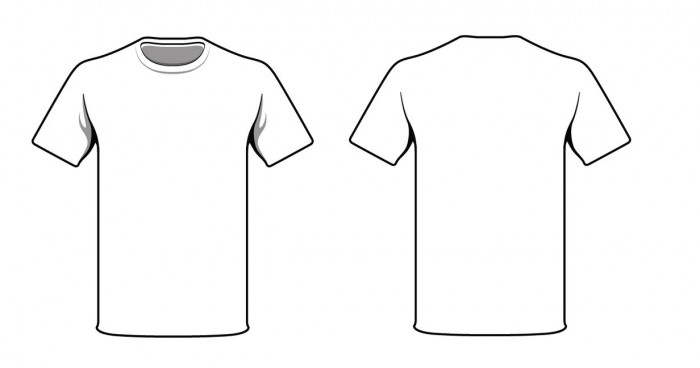 White T-Shirt Design Template.